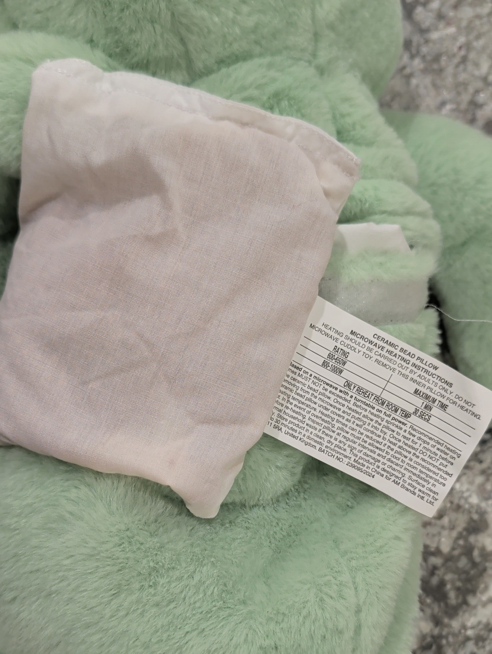 Frog Snuggable Hottie Heatable Animal Toy with Microwavable Pouch - Picture 4 of 8